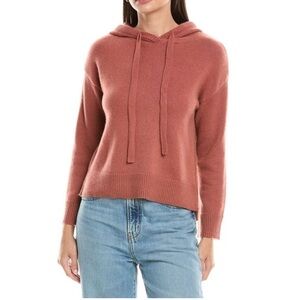 The Cashmere Project Hoodie In Dusty copper 100% Cashmere